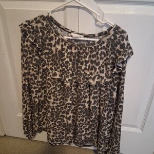 Women's Lovely J long sleeve animal print top